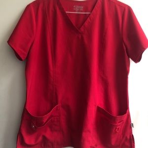 ACTIVATE by Med Couture Red Scrub Top